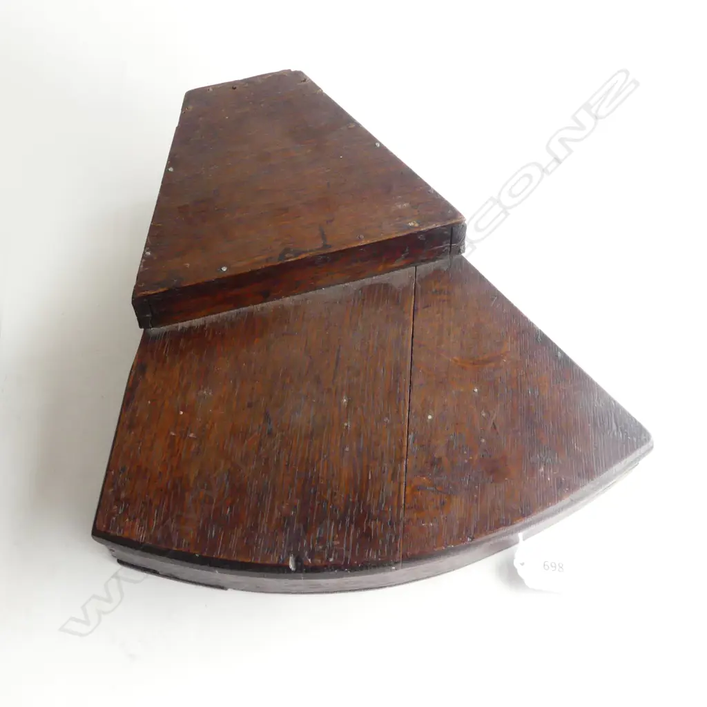 ANTIQUE OAK CASED BRASS & IVORY SEXTANT L320MM Image 1++