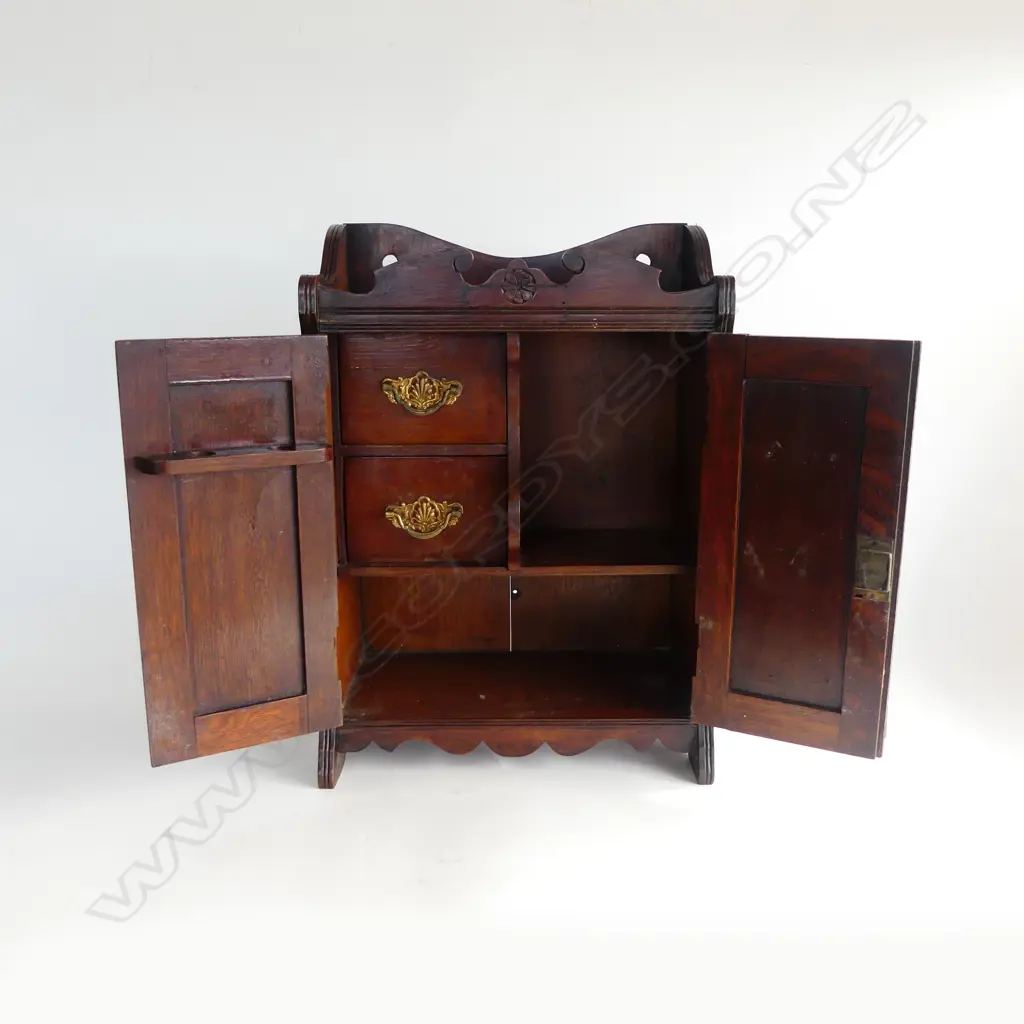 EWARDIAN MAHOGANY SMOKERS CABINET w fitted interior H.440mm Image 1++