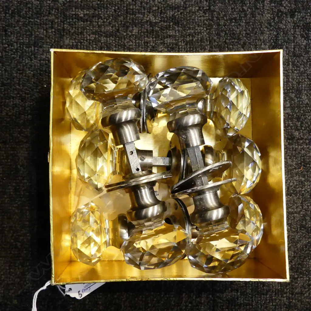 5 PAIRS OF CRYSTAL DOOR KNOBS Image 1++