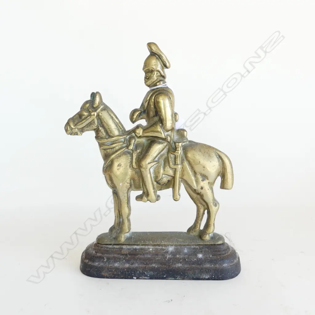 BRASS & CAST IRON MOUNTED CAVALRY OFFICER H260MM DOOR STOP  Image 1++