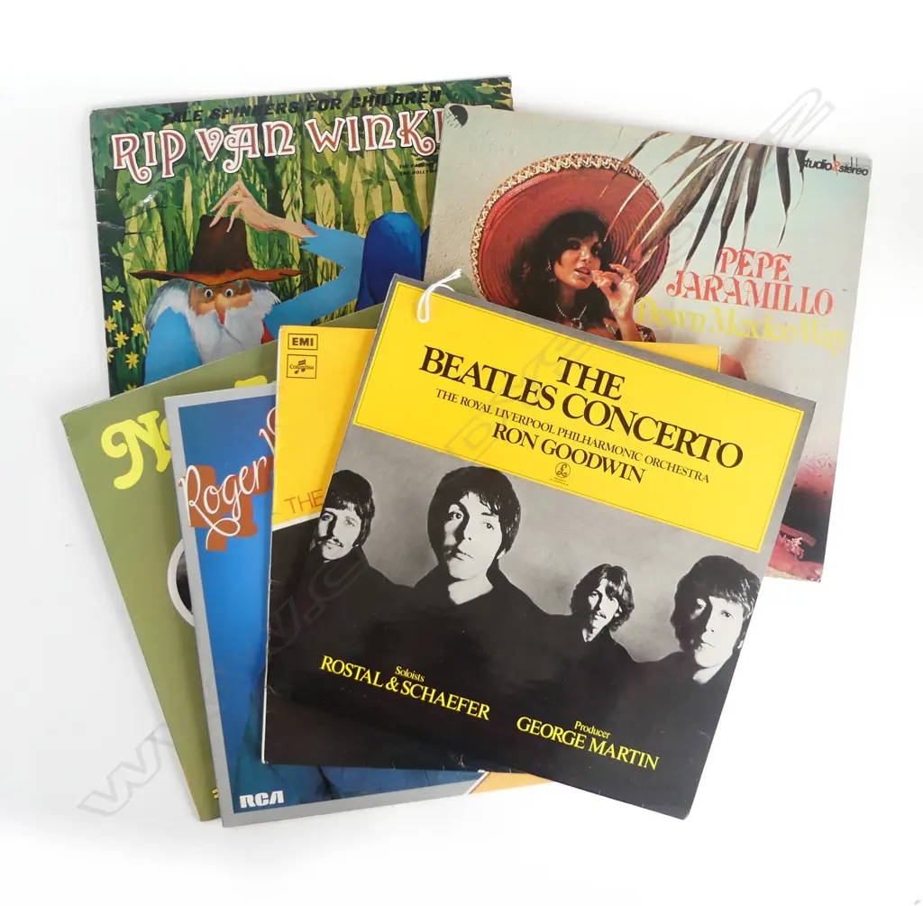 6 LP RECORDS INCL. BEATLES CONCERTO, PEPE JARAMILLO ETC Image 1++