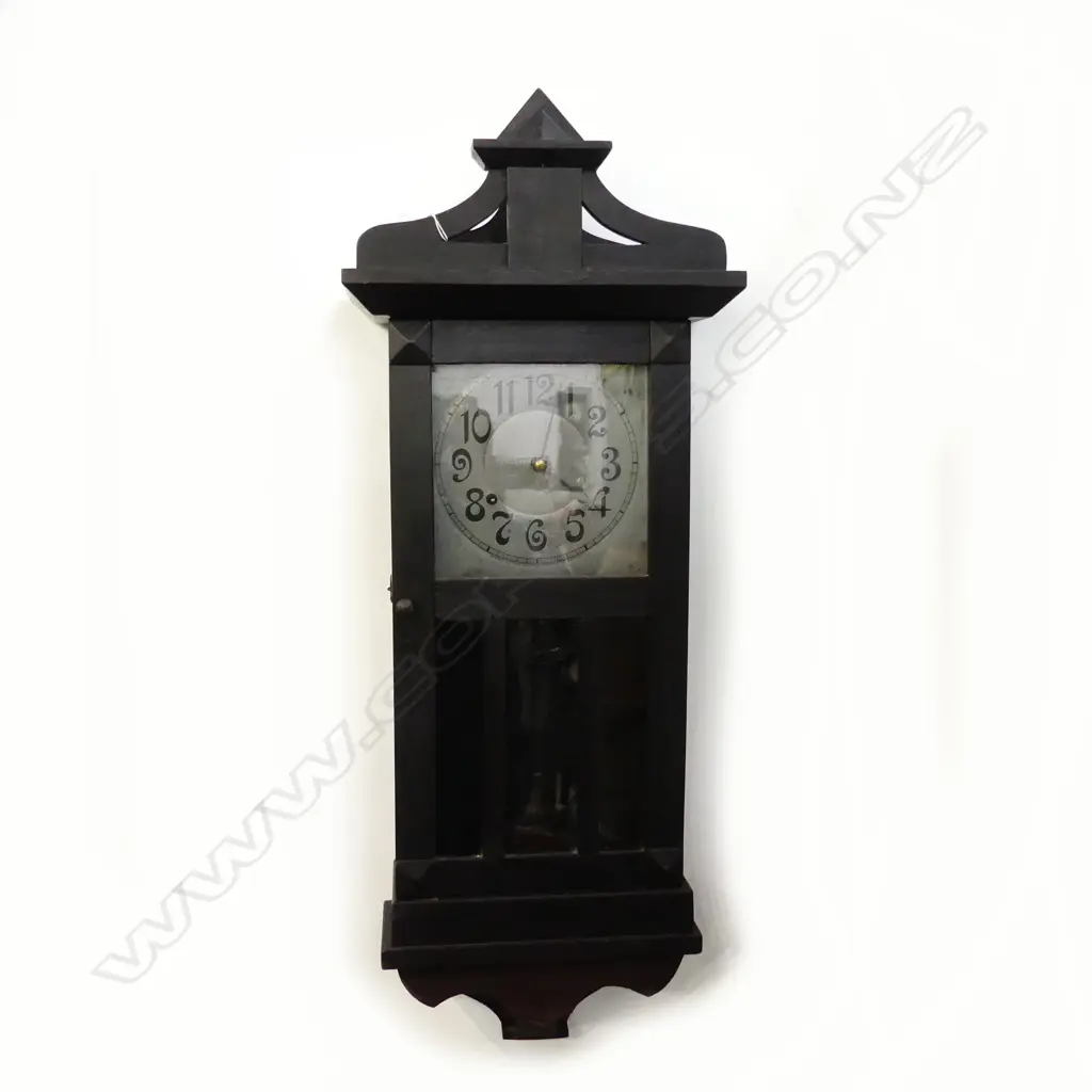 EBONISED WALL CLOCK 255x135x870mm Image 1++