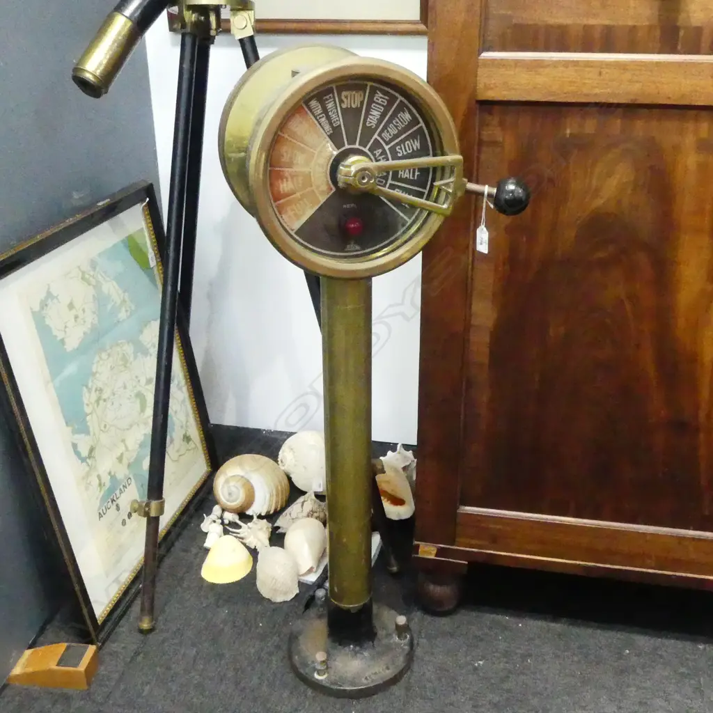 SHIPS TELEGRAPH ON STAND H.1100mm Image 1++