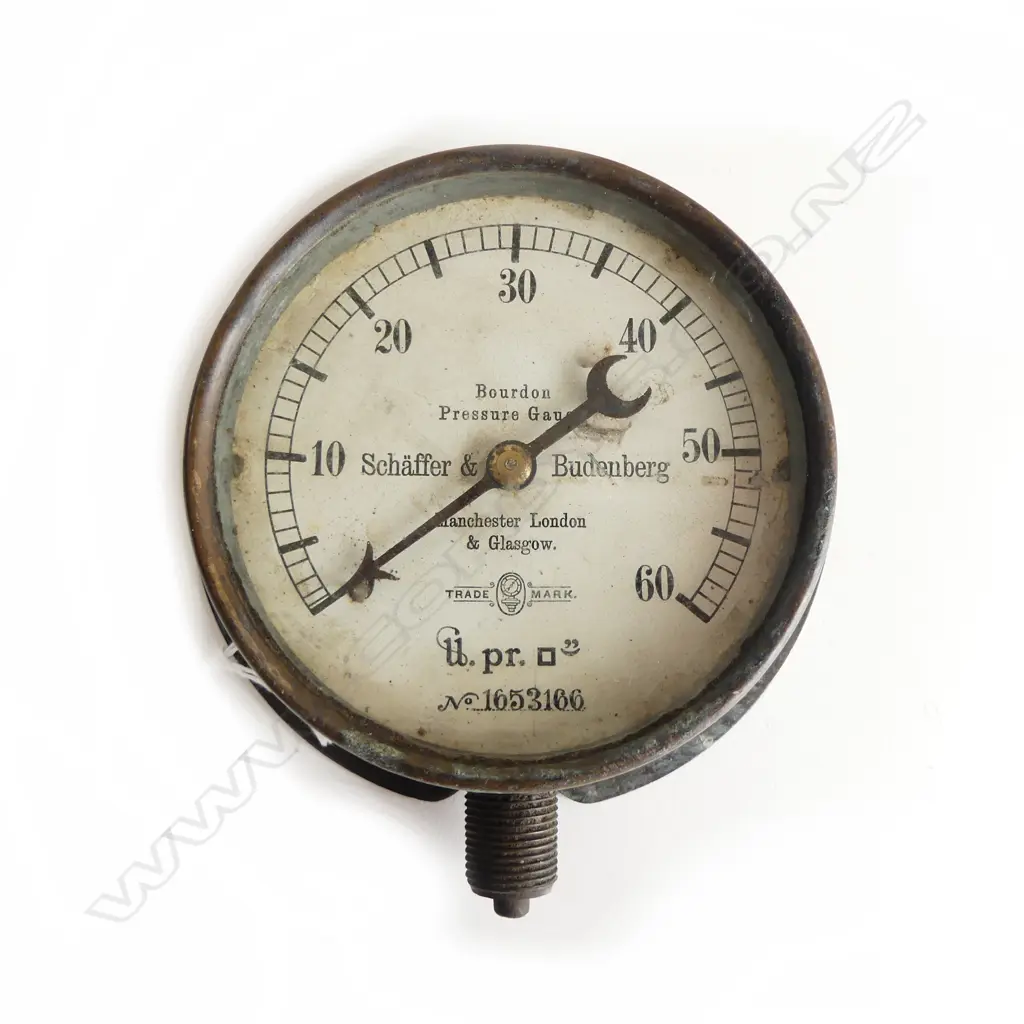 RAILWAY ENGINE BOURDON PRESSURE GAUGE 125mm dia Image 1++