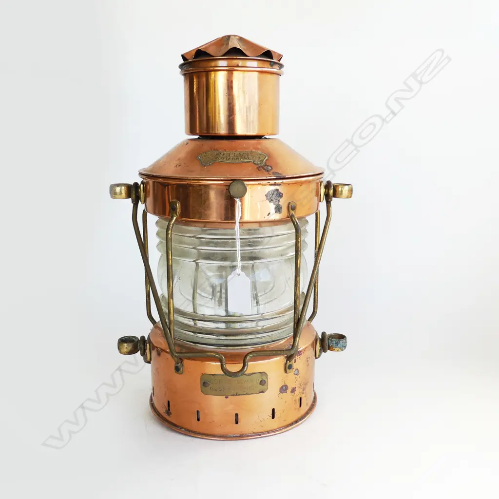 VINTAGE COPPER LANTERN, DHR ROTTERDAM H.370mm Image 1++