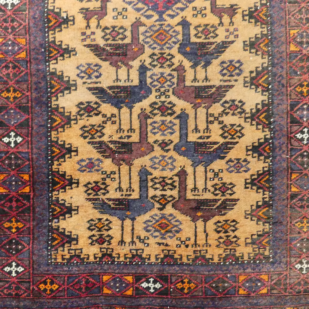 HAND KNOTTED ALL WOOL RUG, 1330x700mm Image 1++