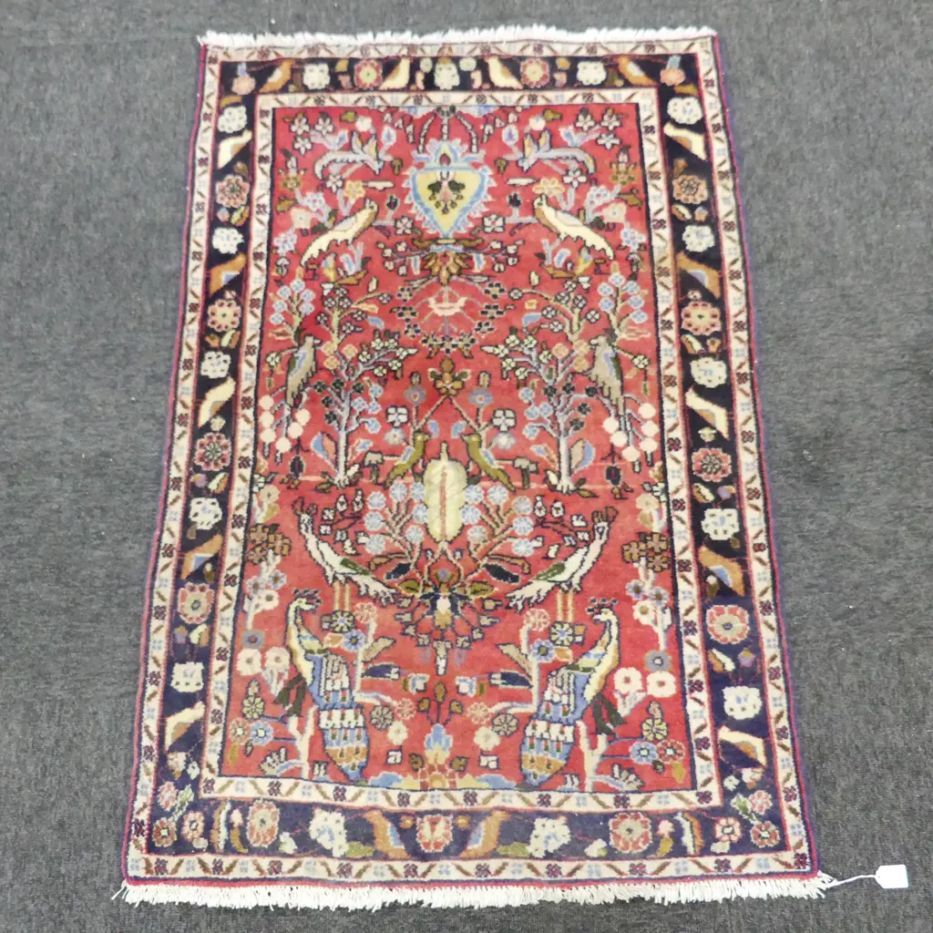SML HAND KNOTTED WOOL PILE RUG 1200x790mm Image 1++
