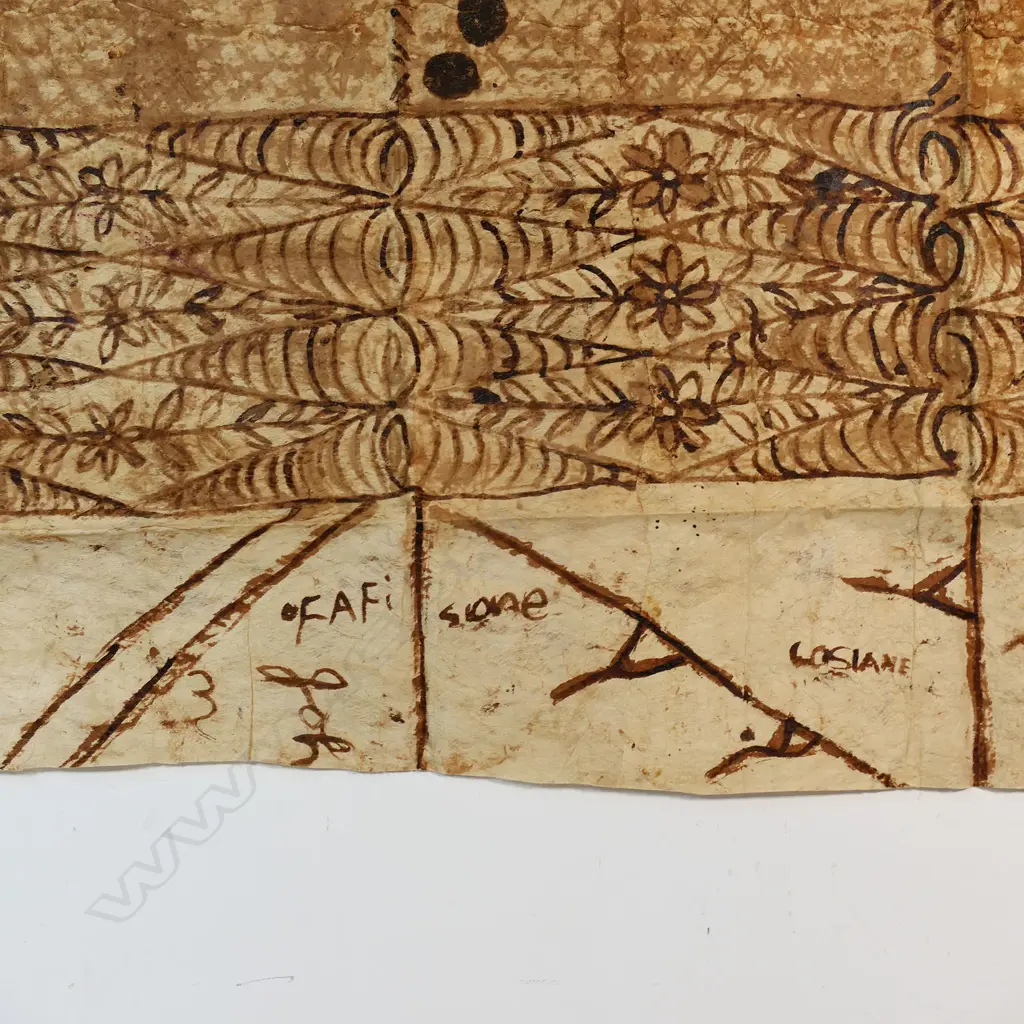 GOOD TAPA CLOTH, 1280 x 1800, some damage commensurate with age Image 1++