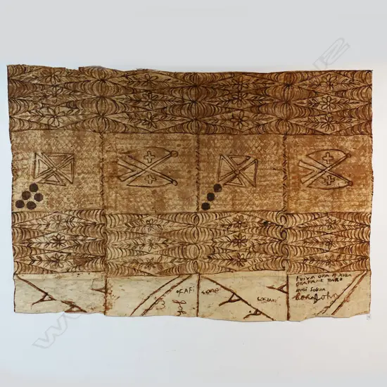 GOOD TAPA CLOTH, 1280 x 1800, some damage commensurate with age
