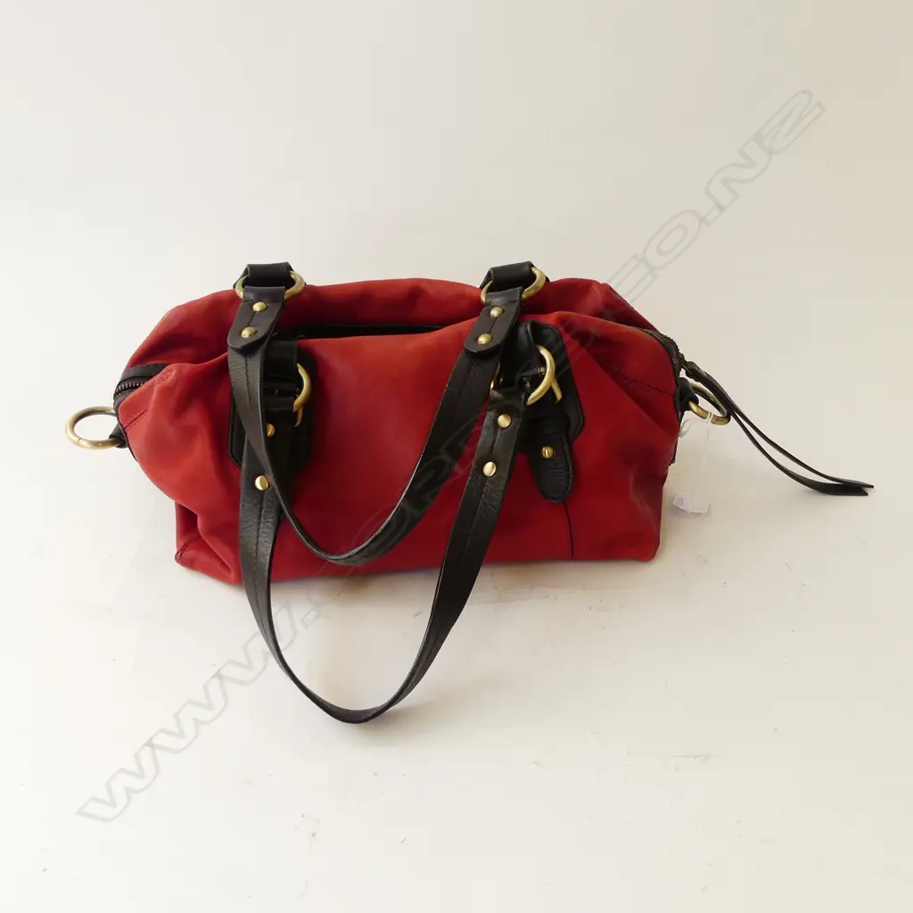 LUCKY BRAND RED LEATHER HANDBAG W.320mm Image 1++
