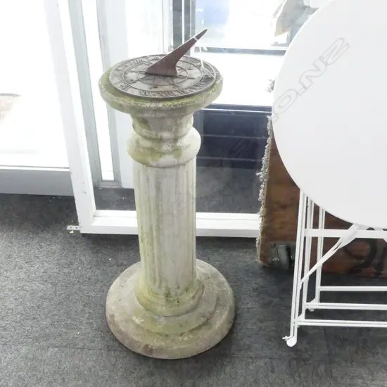 BRONZE SUNDIAL ON CONCRETE COLUMN  H.825mm...