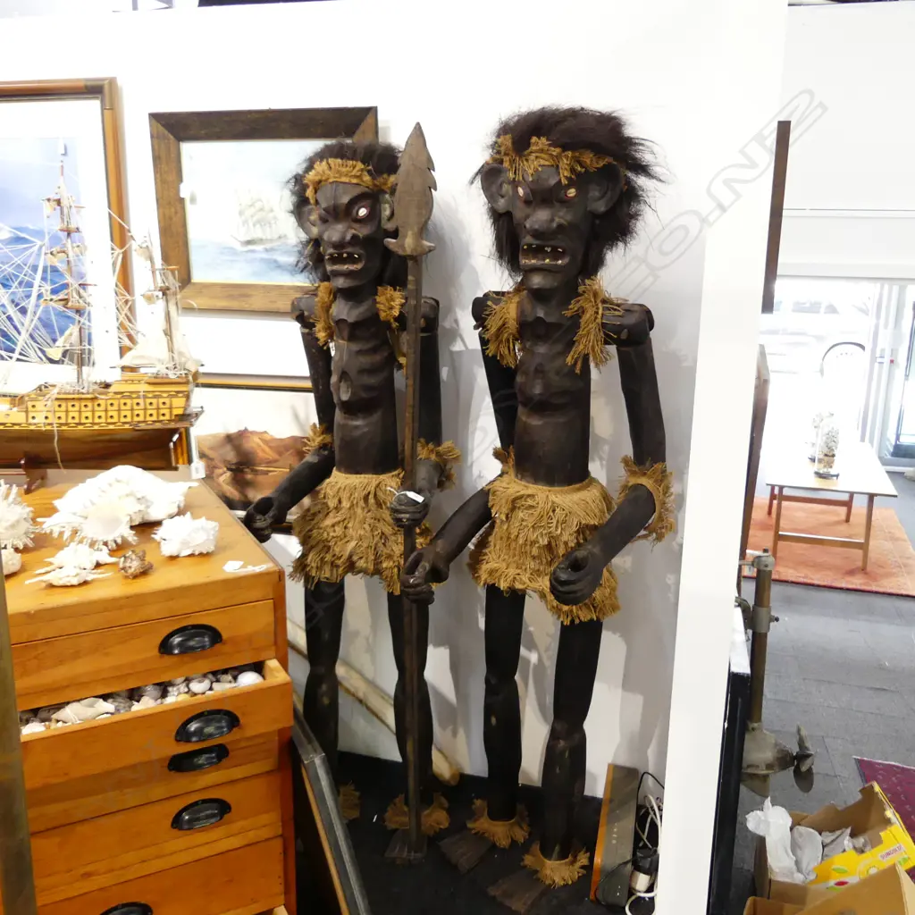 PR CARVED WOODEN TRIBAL FIGURES H.1700mm Image 1++