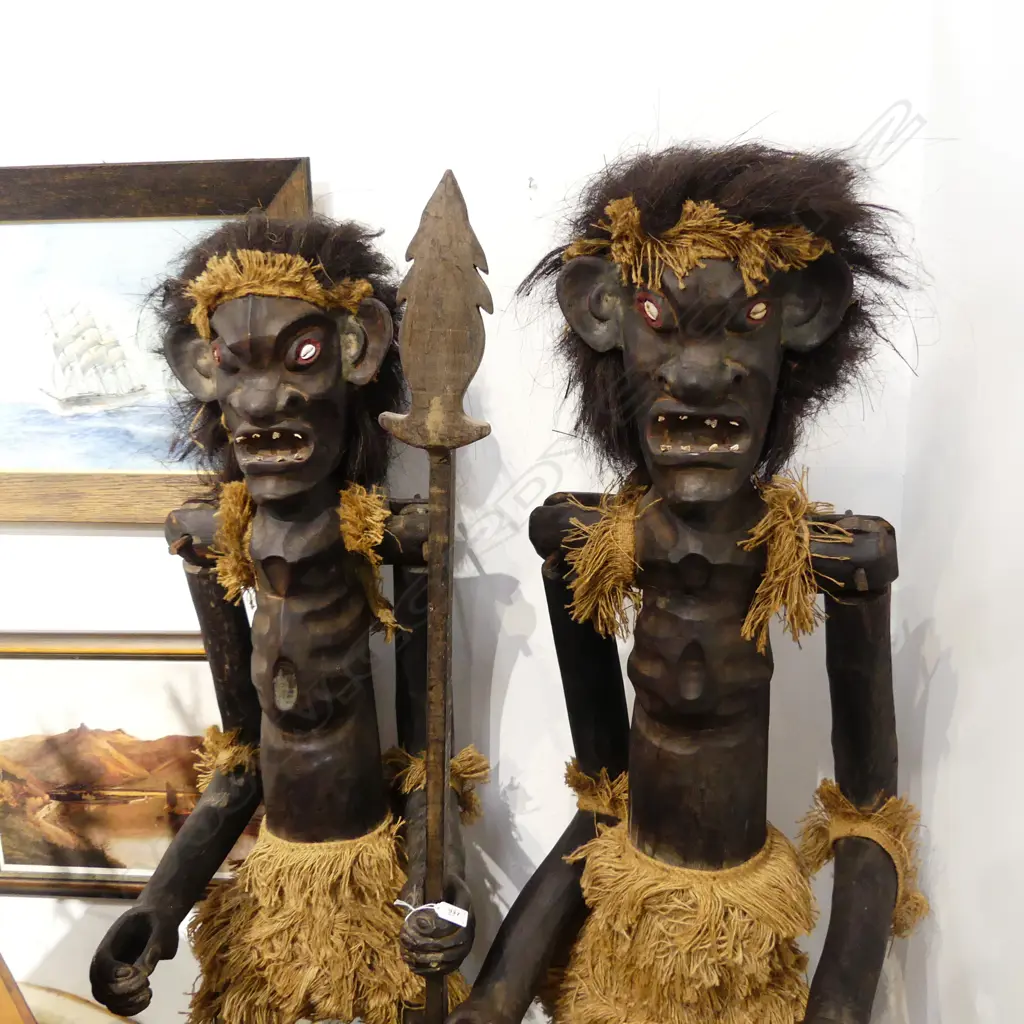 PR CARVED WOODEN TRIBAL FIGURES H.1700mm Image 1++
