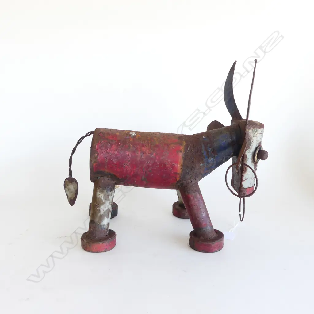 RUSTIC METAL GARDEN ART COW H.350mm L.400mm Image 1++