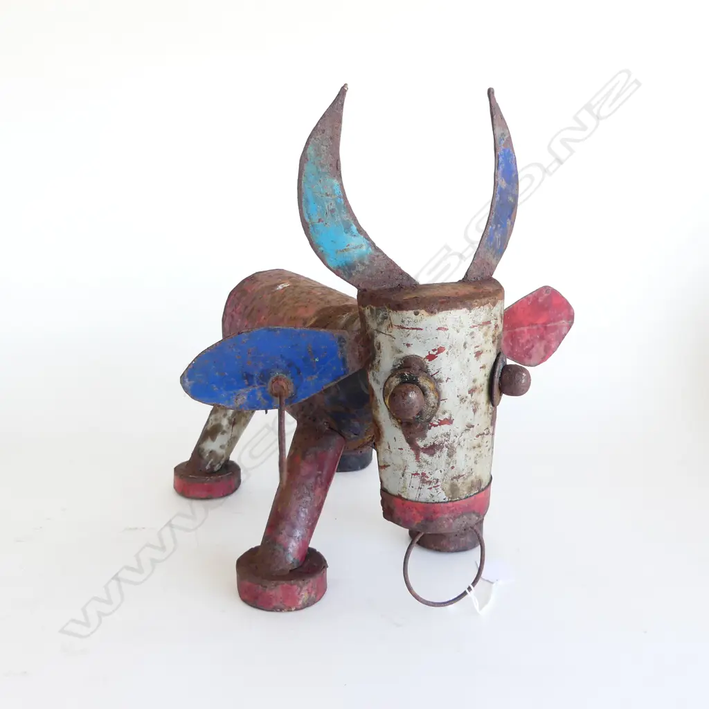 RUSTIC METAL GARDEN ART COW H.350mm L.400mm Image 1++
