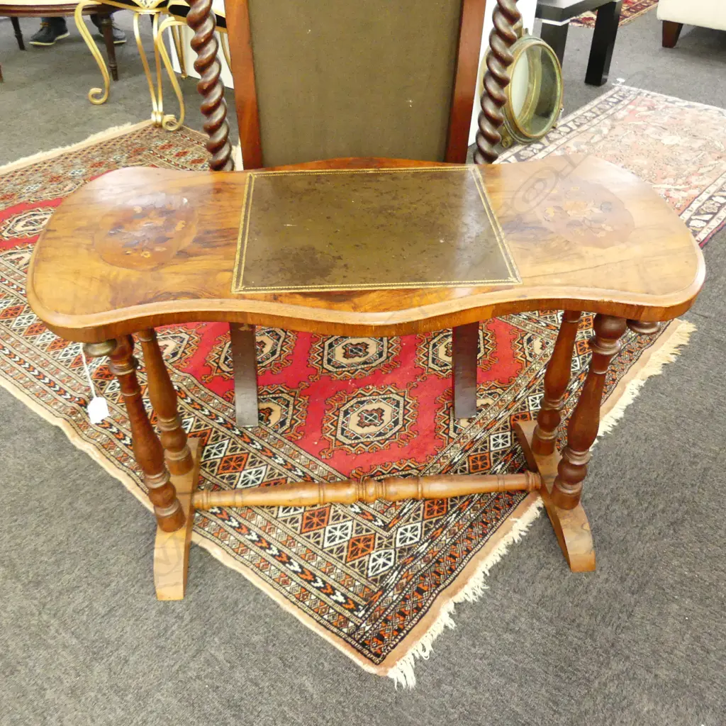 VICTORIAN INLAID SIDE TABLE 890x410x580mm Image 1++