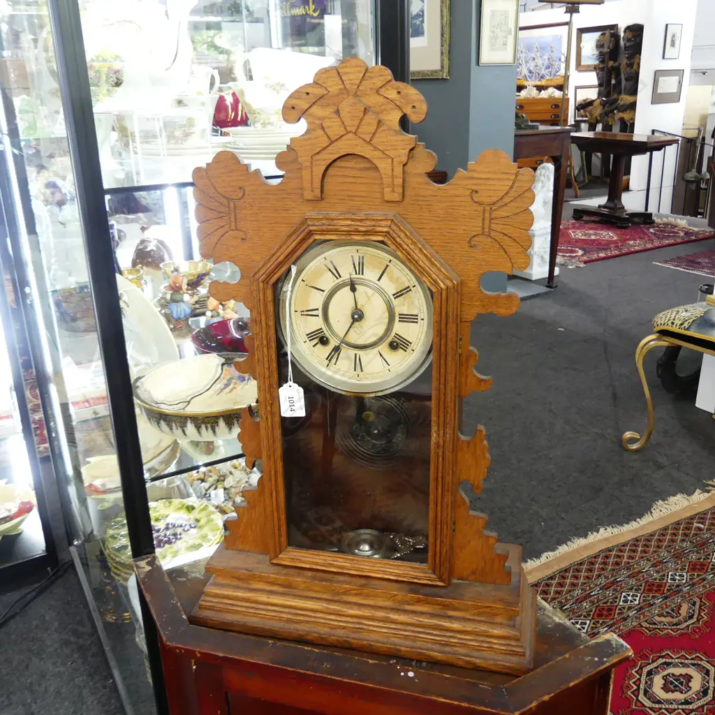 ANSONIA GINGERBREAD MANTLE CLOCK H.580mm Image 1++