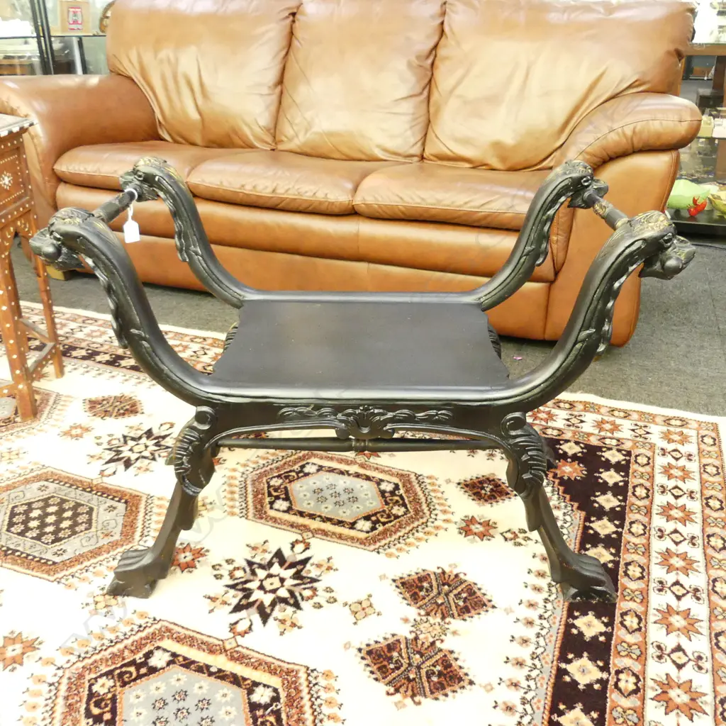 ANTIQUE STYLE STOOL 810x430x600mm Image 1++