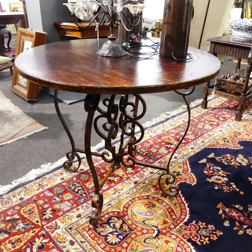 METAL CIRCULAR TABLE Dia.950mm H.760mm Image 1++
