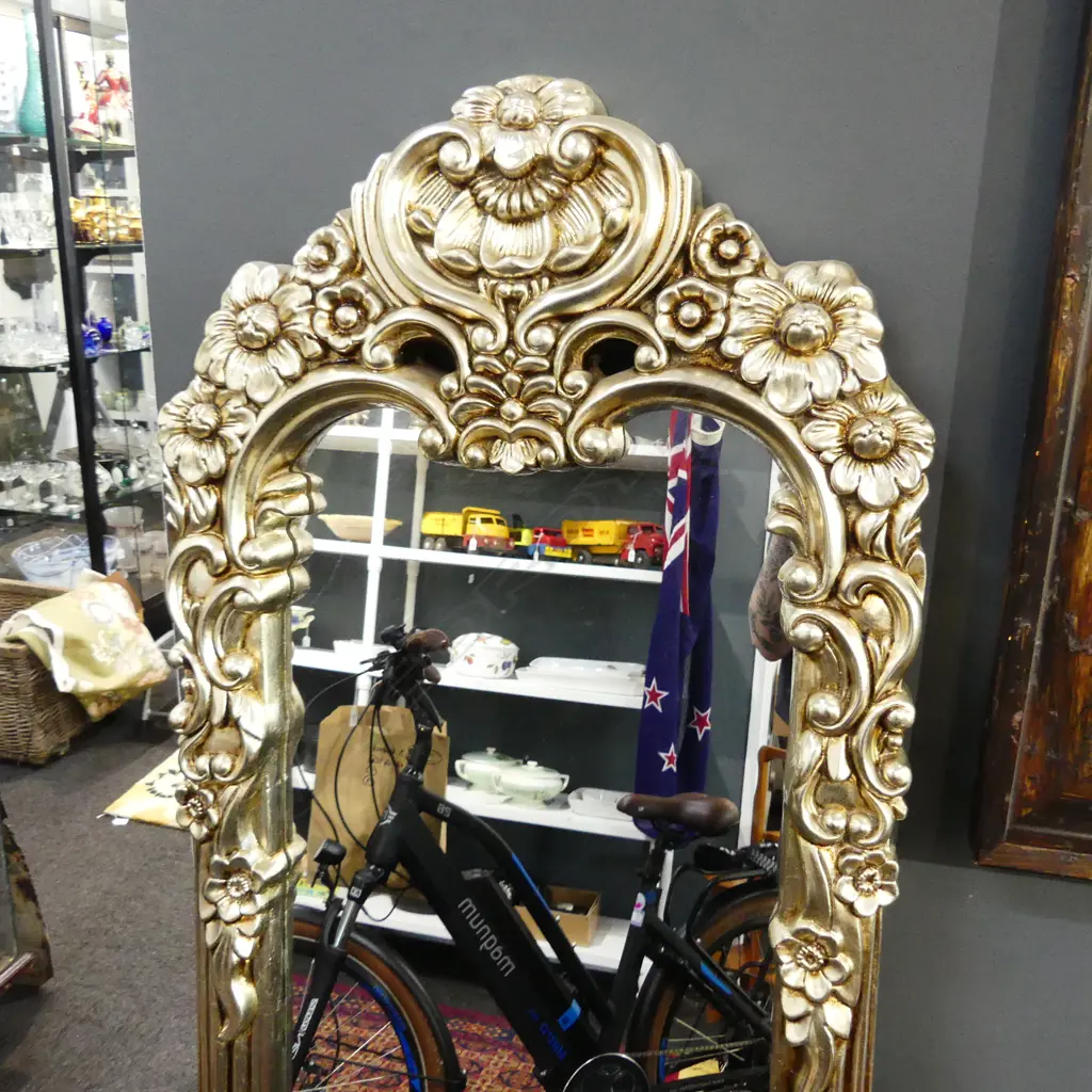 MODERN MIRROR, SILVER RESIN FRAME 1670x590mm Image 1++