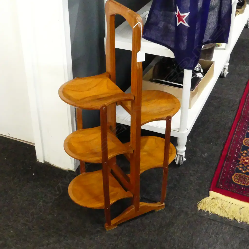 FOLDING WOODEN CAKE STAND H.825mm Image 1++