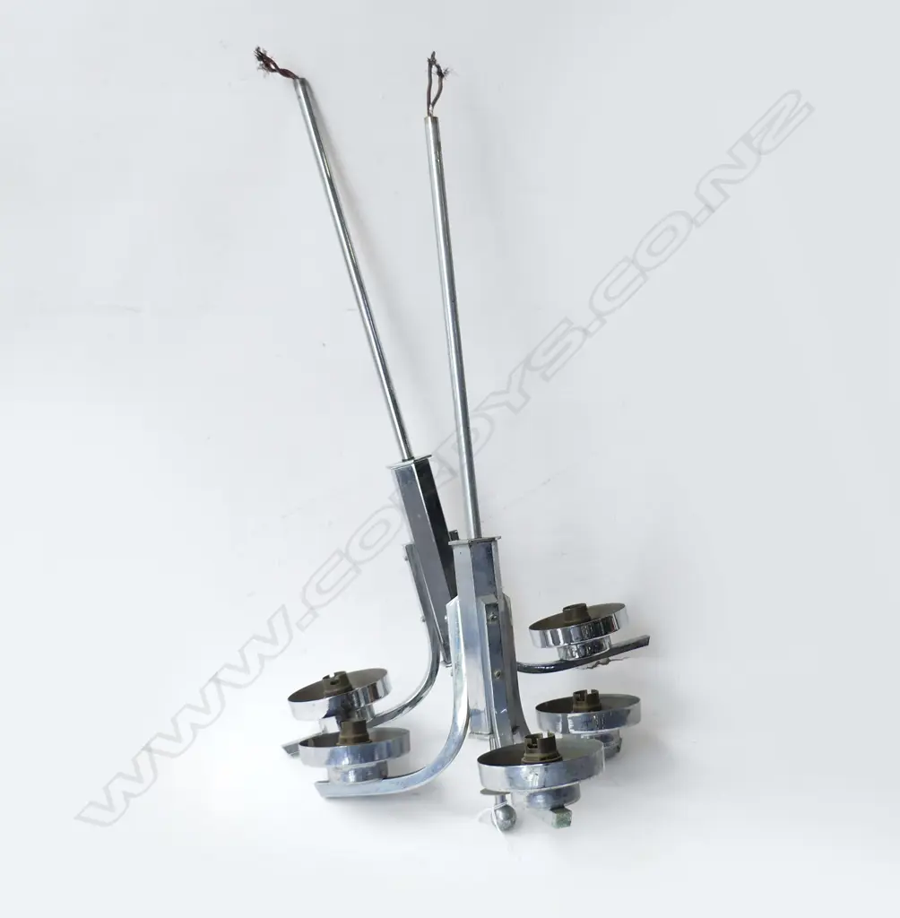 2 DECO CHROME LIGHT FITTINGS H.640mm Image 1++