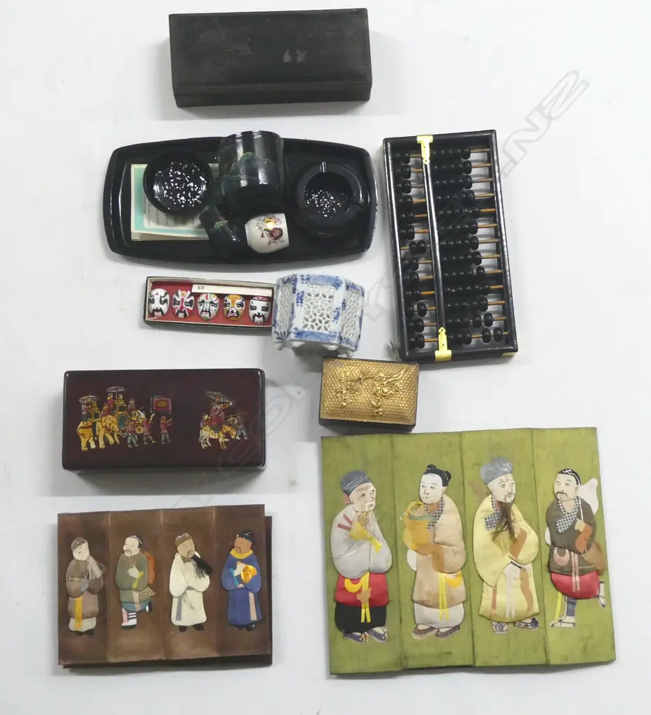 ASST. ORIENTAL ITEMS; LACQUER WARE, ABACUS ETC Image 1++