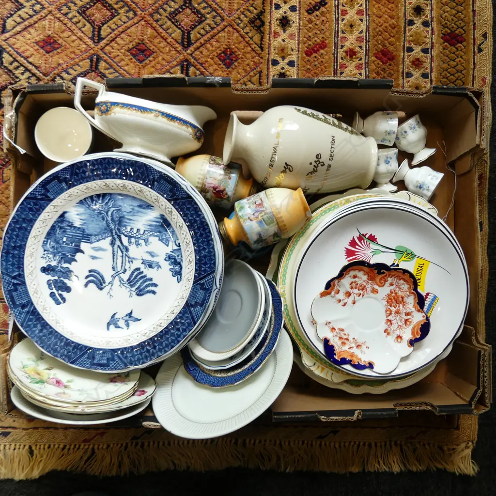 ASST. CHINA INCL. PORTUGUESE ROOSTER PLATES, ROYAL ALBERT EGG CUPS, ETC Image 1++