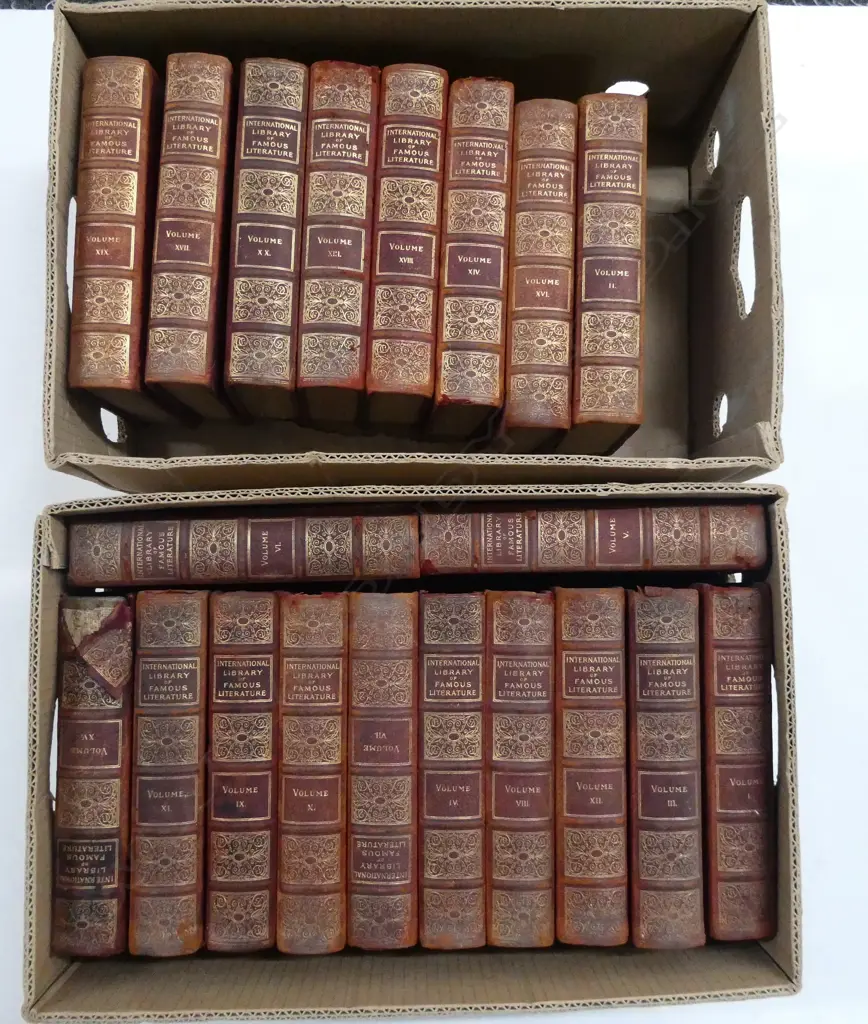 20 VOLS. INTERNATION LIBRARY OF FAMOUS LITERATURE Image 1++