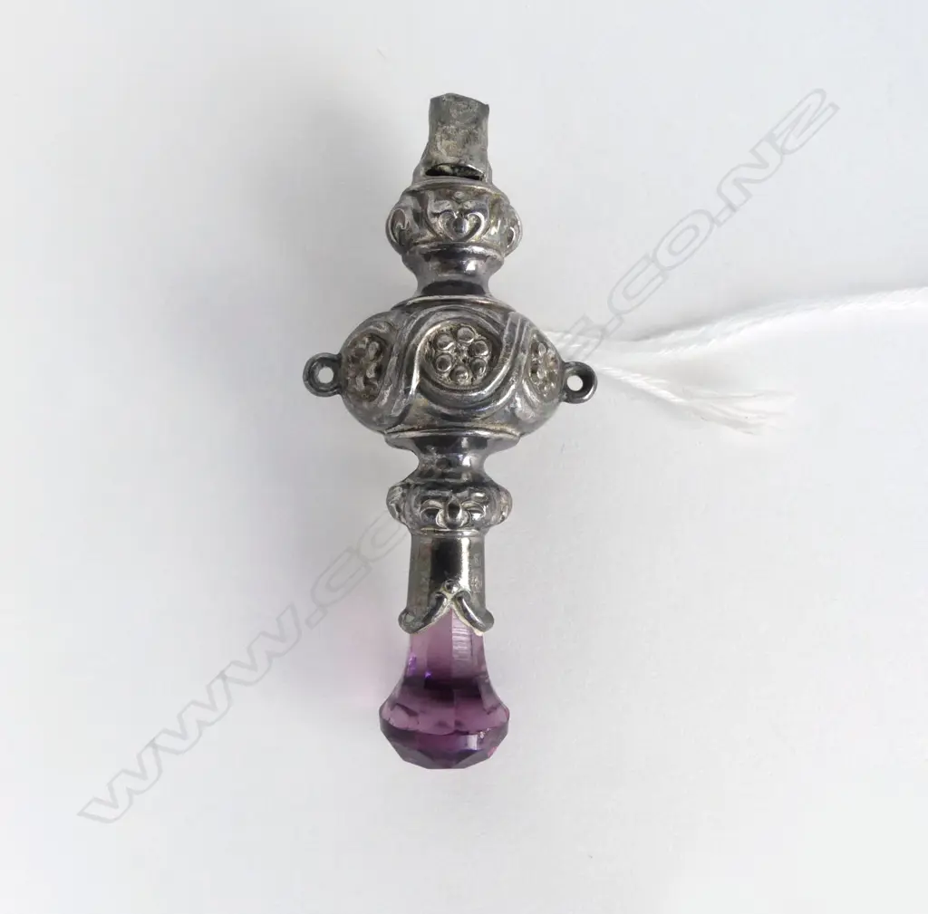 Edwardian SILVER & BABIES RATTLE/WHISTLE some faults Image 1++