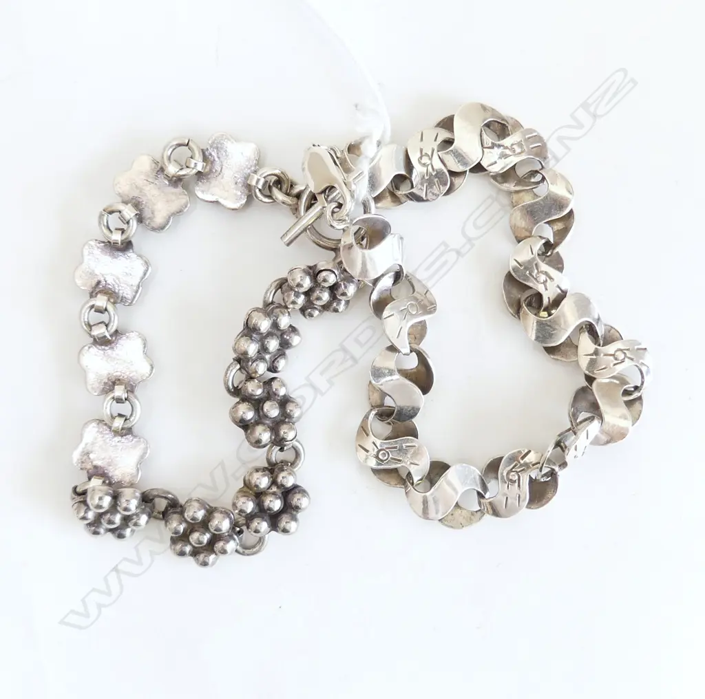 2 STYLISH SILVER BRACELETS Image 1++