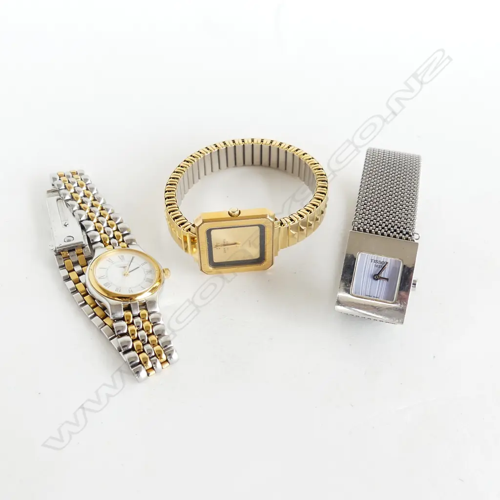 3 LADIES WRISTWATCHES TISSOT LONGINES & RAYMOND WELLS Image 1++