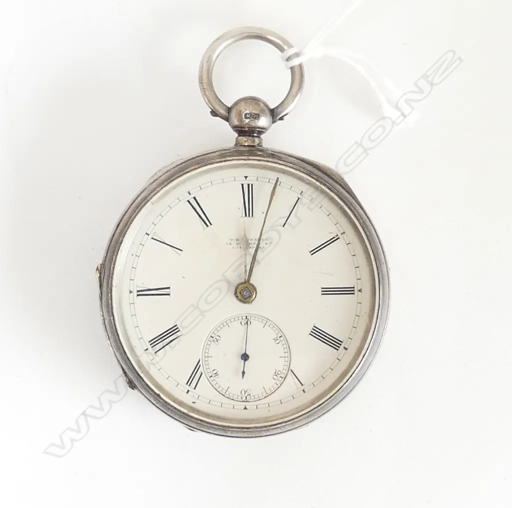 SILVER FUSEE MOVEMENT POCKET WATCH by Thomas Russell of Liverpool 'Maker to the Queen'. Open face quality timepiece Image 1++