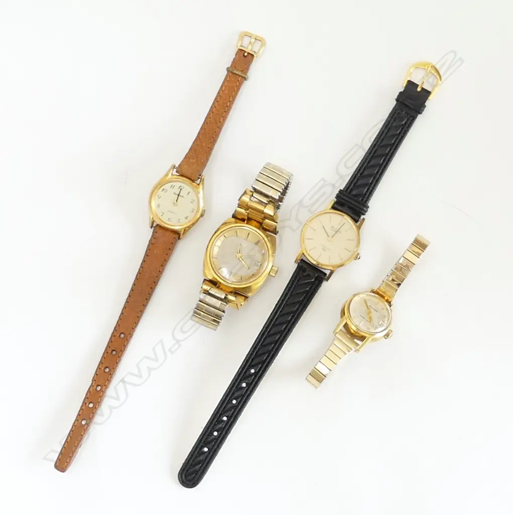COLLECTION OF 4 VINTAGE BULOVA WRIST WATCHES Image 1++