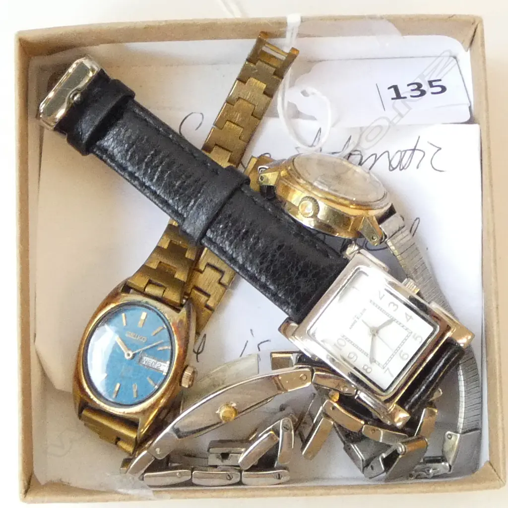 2 LADIES ANNE KLEIN &  2 SEIKO WRISTWATCHES Image 1++