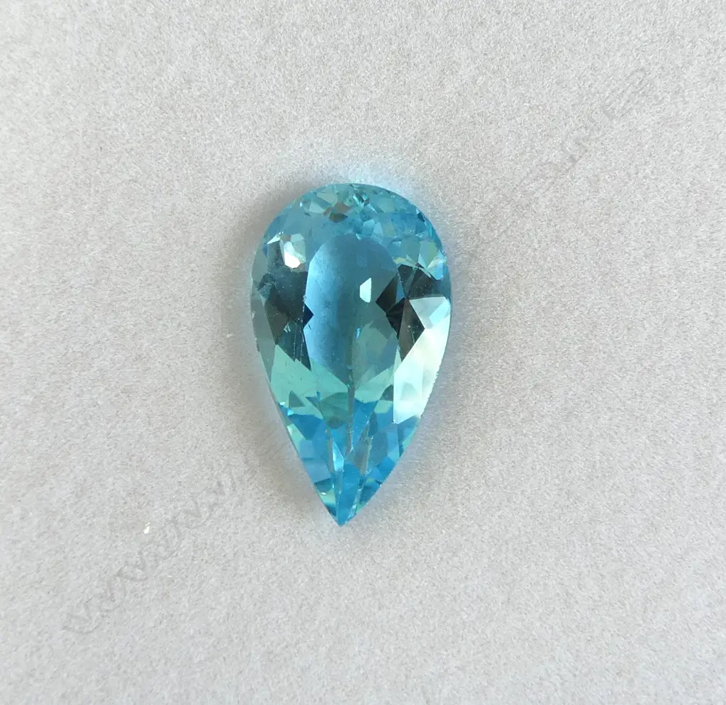SWISS BLUE TOPAZ, PEAR CUT, 9.85ct Image 1++
