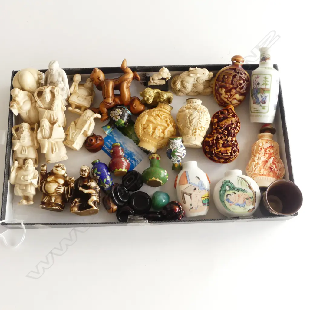 COLLECTION OF OVER 30 ORIENTAL MINITURE PCS  CLOISONNE CHINA METAL ETC Image 1++