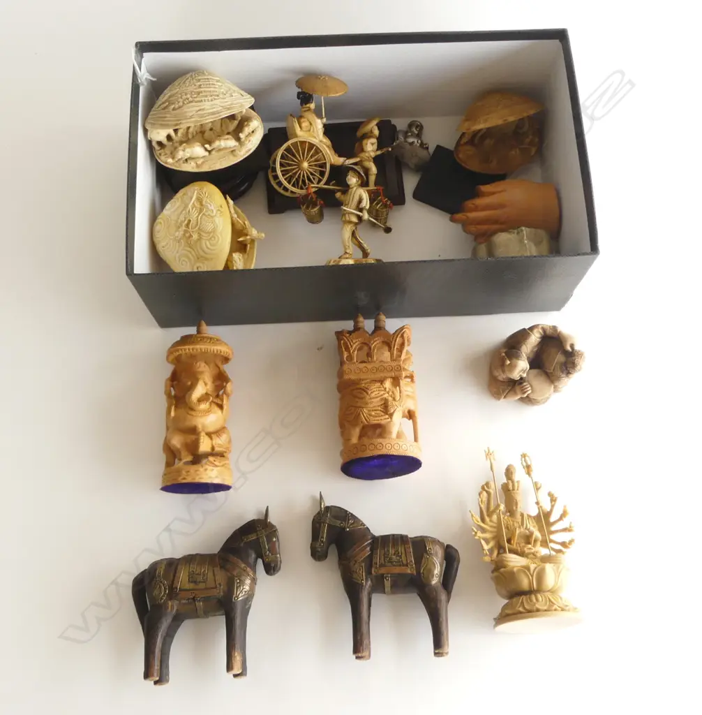 COLLECTION OF 15 SMALL ORIENTAL PCS  TALLEST 125MM Image 1++