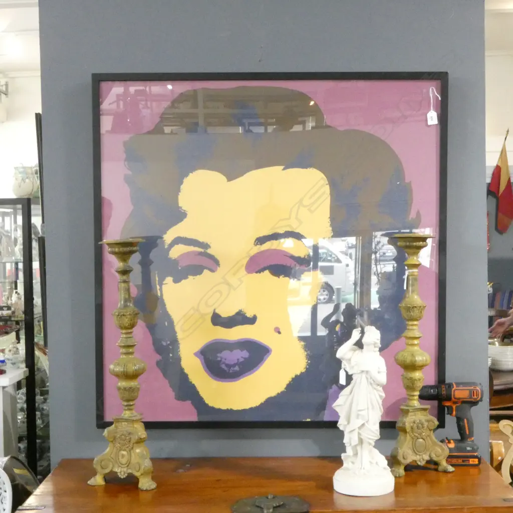 ANDY WARHOL MARILYN MONROE SILK SCREEN PRINT SUNDAY B MORNING with certificate 920 x 920mm Image 1++