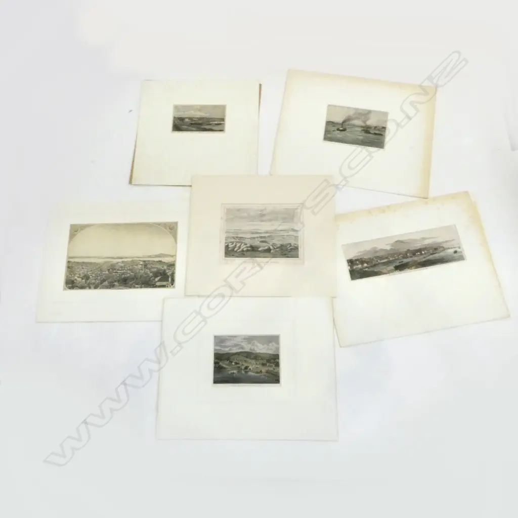 6 VINTAGE PRINTS OF AUCKLAND 200x260mm SOME WITH FOXING Image 1++