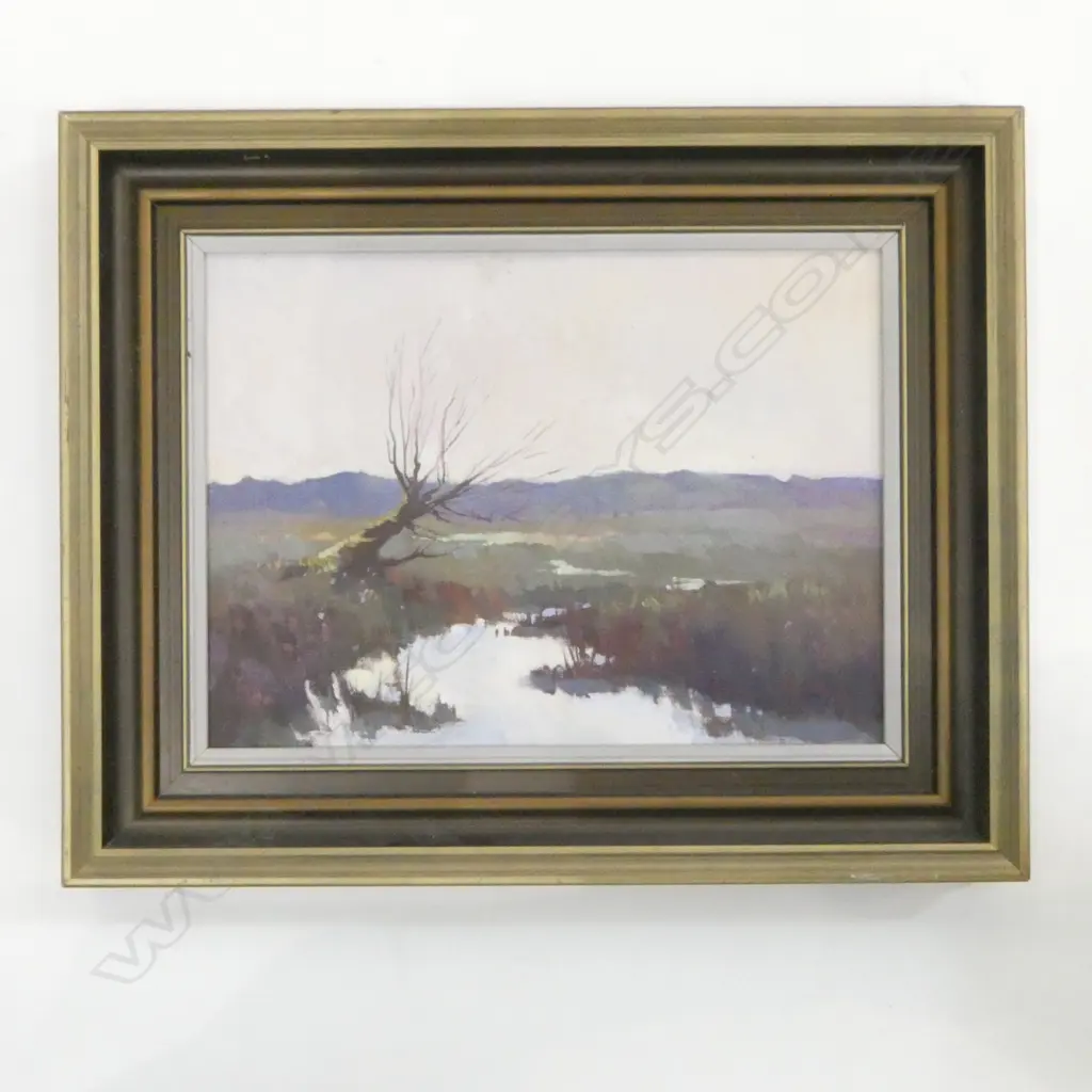 BRIAN HALLIDAY 'MILLBROOK STREAM, QUEENSTOWN' OIL ON BOARD, 250x340mm Image 1++