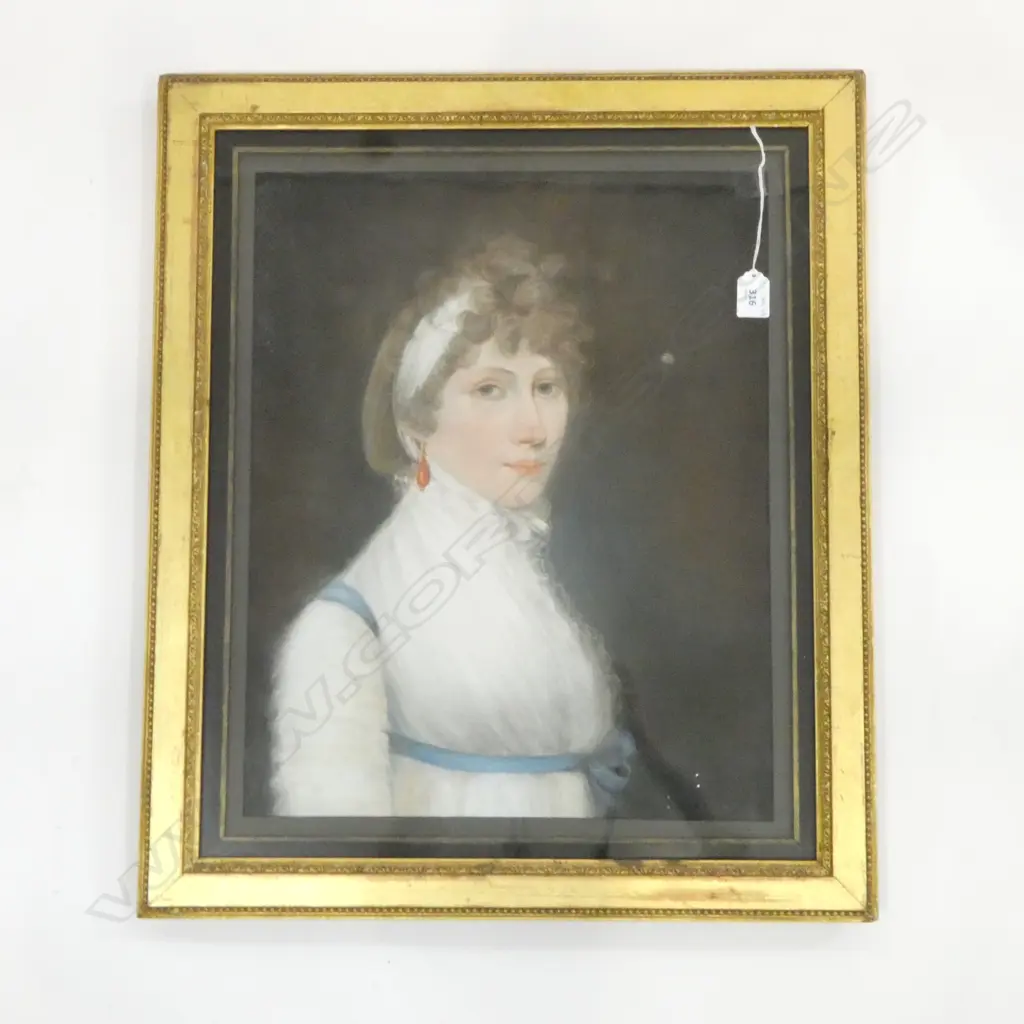 EARLY 19thC PASTEL PORTRAIT OF A WOMAN 490x390mm Image 1++