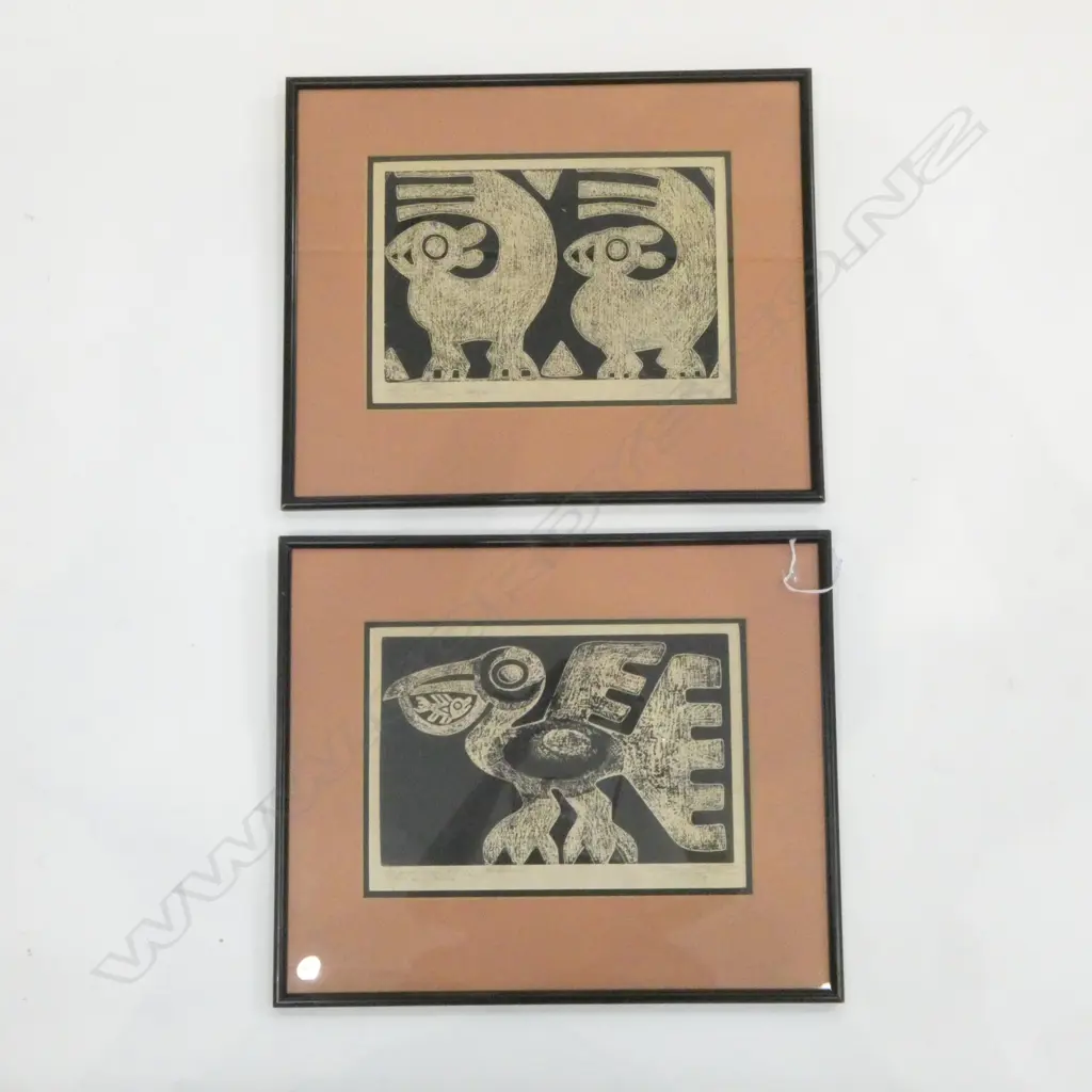 PEDRO PUERTA, PELICAN & OTTER WOODCUTS (2), 275x195mm Image 1++