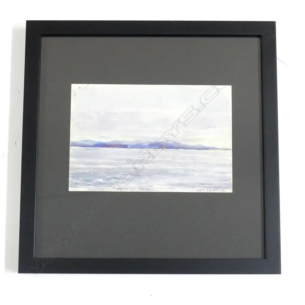 W H BUCK (1880-1973 Born England) COAST OF BRAZIL 22ND NOV 1912 W/C 145MM X 210MM Image 1++
