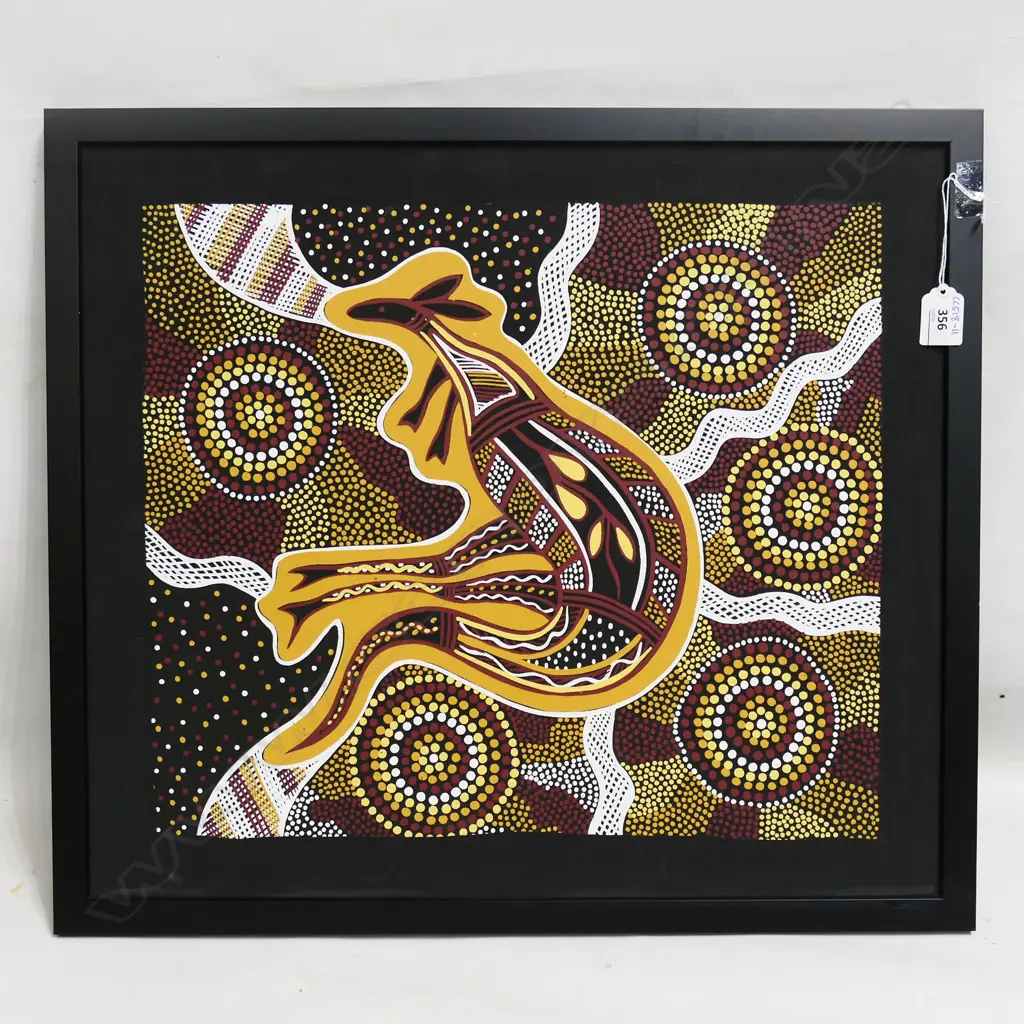 ABORIGINAL WORK BY JIM 'BOONGAR EDWARDS', 455x520mm Image 1++