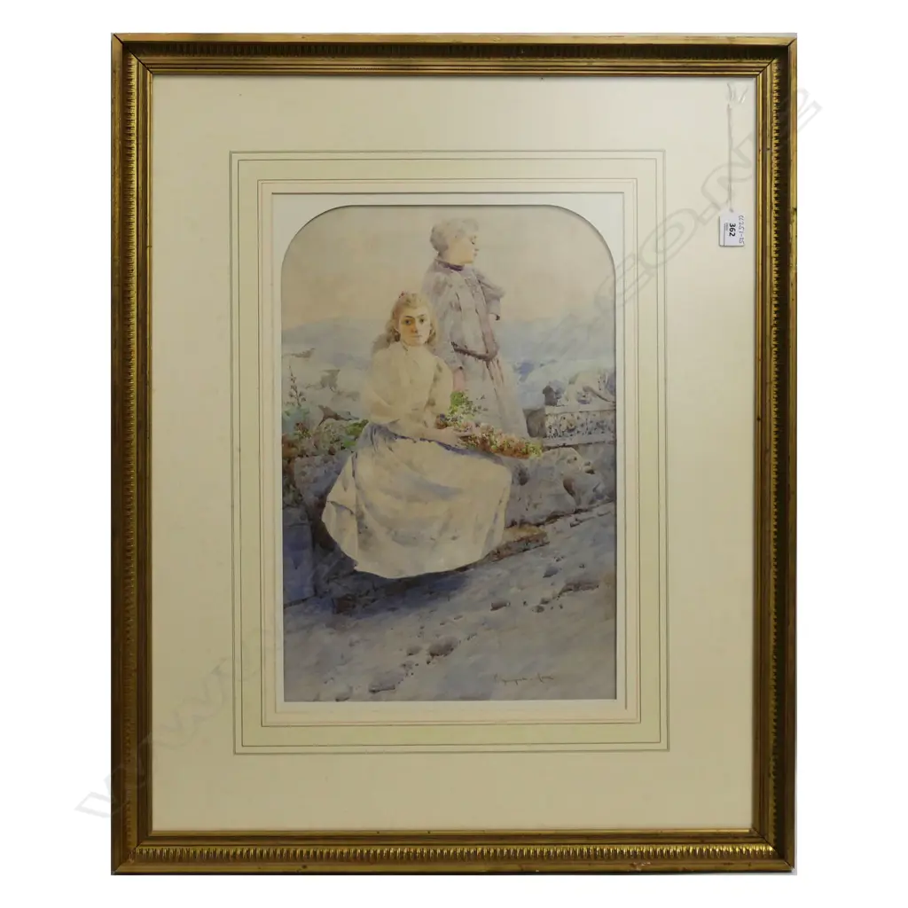 SETTIMIO GIAMPIETRI (1852-1924) ROME, WATERCOLOUR, 460x315mm Image 1++