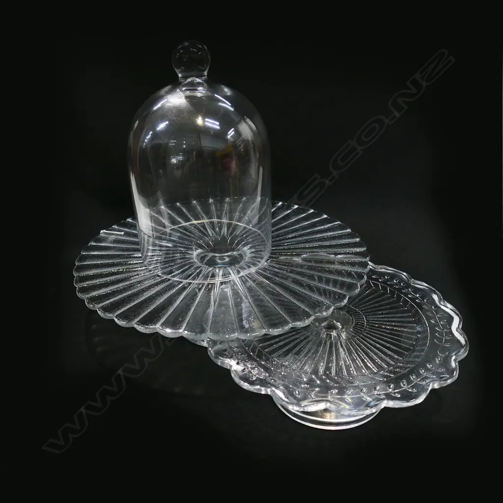 2 GLASS TAZZA w. CLOCHE H.210mm Image 1++