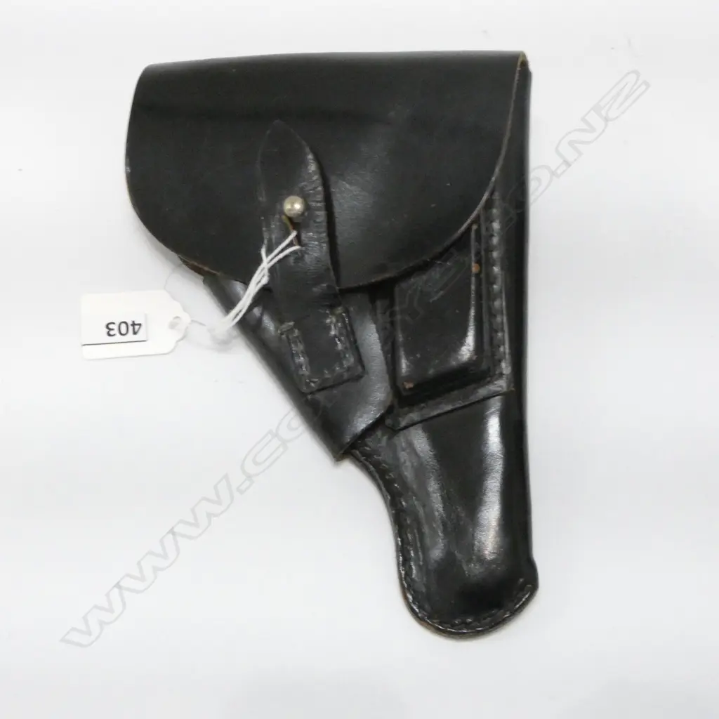 WWII GERMAN WALTHER PPK BLACK LEATHER HOLSTER L.200mm Image 1++