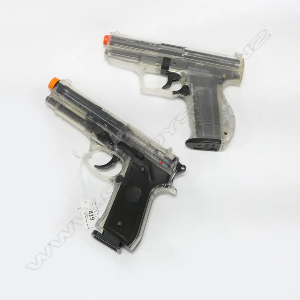 2 SPRING BB GUNS; Note: Buyer must be 18 years of age or over. Image 1++