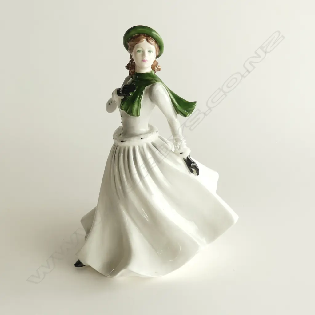 COALPORT FIGURINE 'LADIES OF FASHION, WINTER STROLL' H.200mm Image 1++